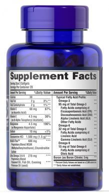 Глюкозамин, хондроитин и МСМ с омега-3, 6, 9, Glucosamine, Chondroitin & MSM with Omega 3, 6, 9, Puritan's Pride, 60 капсул купить в Киеве и Украине