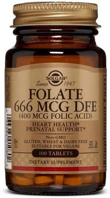 Фолієва кислота Solgar (Folic Acid) 400 мкг 100 таблеток