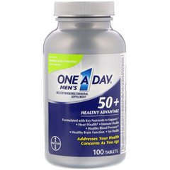 Для чоловіків 50+, користь для здоров'я, мультивітамінна / мультимінеральна добавка, One-A-Day, 100 таблеток