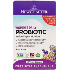 Пробіотики для жінок New Chapter (Women's Daily Probiotic) 10 млрд КУО 60 капсул.