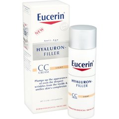 Крем проти зморшок з моментальною корекцією шкіри обличчя, світлий, Hyaluron Filler CC Сream, Eucerin, 50 мл