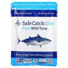 Safe Catch, Elite, дикий тунець, чистий, 3 унції (85 г)