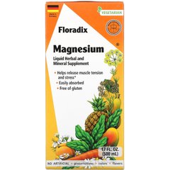 Gaia Herbs, Floradix, добавка з магнієм, 500 мл (17 рідк. унцій)