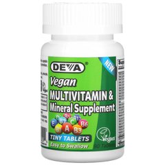 Мультивітаміни і мінерали Deva (Multivitamin & Mineral Vegan) 90 маленьких таблеток