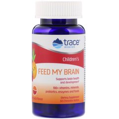 FMB Нагодуй мій мозок, Для дітей, Зі смаком фруктового пуншу, Trace Minerals Research, 60 жувальних вафель