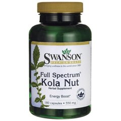 Кольський горіх Swanson (Full Spectrum Kola Nut) 550 мг 180 капсул