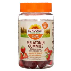 Мелатонин Sundown Naturals (Melatonin) 5 мг 60 жевательных таблеток купить в Киеве и Украине