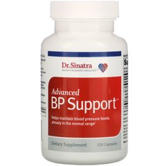 Допомагає підтримувати рівень артеріального тиску, Advanced BP Support, Dr. Sinatra, 120 капсул