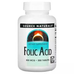 Фолієва кислота Source Naturals (Folic Acid) 800 мкг 200 таблеток