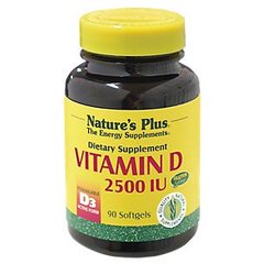 Витамин Д3 Nature's Plus (Vitamin D3) 2500 МЕ 90 гелевых капсул купить в Киеве и Украине