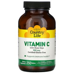Вітамін С Country Life (Vitamin C) 500 мг 250 таблеток