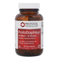 ProtoDophilus, Протокол для балансу життя, 50 млрд, 10 штамів, 50 вегетаріанських капсул