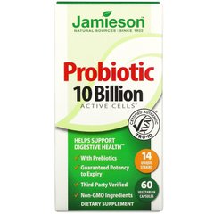 Jamieson Natural Sources, Пробиотик, 10 миллиардов активных клеток, 60 вегетарианских капсул купить в Киеве и Украине