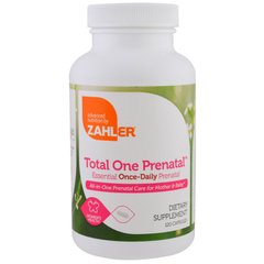 Передпологовий комплекс: вітаміни і мінерали Zahler (Total One Prenatal) 120 капсул