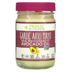 Primal Kitchen, Garlic Aioli Mayo, настоящий майонез с маслом авокадо, 12 жидких унций (355 мл) купить в Киеве и Украине