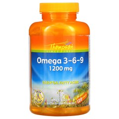 Омега3-6-9, Thompson, 120 гелевих капсул