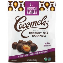 Органічна, карамель з кокосовим молоком, шматочки, ваніль, Cocomels, 3,5 унц (100 г)