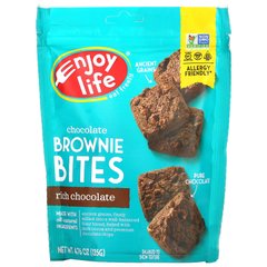 Enjoy Life Foods, Укуси шоколадного брауні, насичений шоколад, 4,76 унції (135 г)