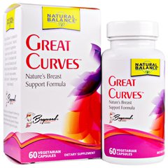 Великі криві, Great Curves, Natural Balance, 60 вегетаріанських капсул