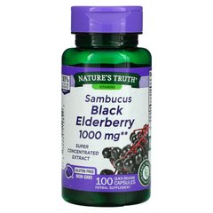 Nature's Truth, Самбукус чорна бузина, 1000 мг, 100 капсул швидкого вивільнення