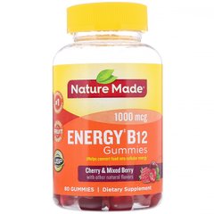 Вітамін В12 смак лісових ягід Nature Made (Energy B12) 80 цукерок
