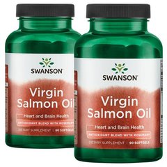 Лососева олія, Virгin Salmon Oil, Swanson, 105 г, 180 капсул