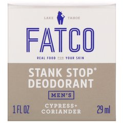 Натуральний дезодорант для чоловіків, кипарис + коріандр, Fatco, 1 рідка унція 29 мл
