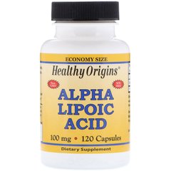 Альфа-липоевая кислота Healthy Origins (Alpha-lipoic acid) 100 мг 120 капсул купить в Киеве и Украине