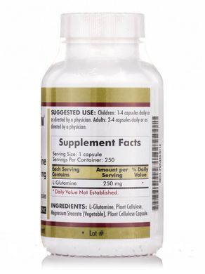 L-глутамін 250 мг - гіпоалергенний, L-Glutamine 250 mg -Hypoallergeniс, Kirkman labs, 250 капсул
