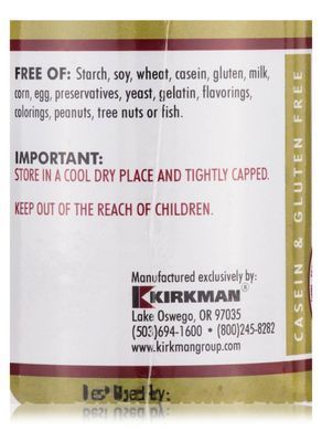 L-глутамін 250 мг - гіпоалергенний, L-Glutamine 250 mg -Hypoallergeniс, Kirkman labs, 250 капсул