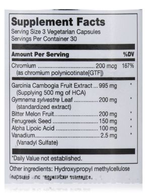 Витамины для контроля сахара в крови Douglas Laboratories (Gluco-Mend) 90 вегетарианских капсул купить в Киеве и Украине