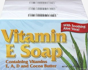 Натуральное мыло с витамином Е и маслом какао, Natural Vitamin E Soap with Cocoa Butter, Puritan's Pride, 1 набор купить в Киеве и Украине