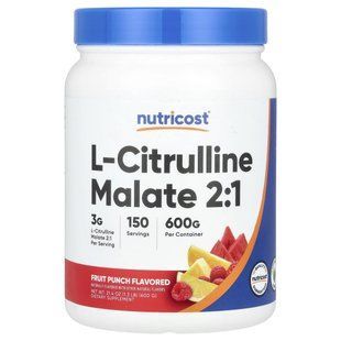 Nutricost, L-Citrulline Malate 2:1, Fruit Punch, 1.3 lb (600 g) купить в Киеве и Украине