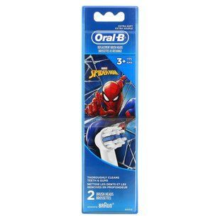 Oral-B, Сменные насадки-щетки, сверхмягкие, для детей от 3 лет, &laquo;Человек-паук&raquo;, 2 шт. В упаковке купить в Киеве и Украине