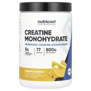 Nutricost, Performance, Creatine Monohydrate, Pineapple Mango, 1.1 lb (500 g) купить в Киеве и Украине