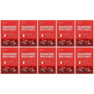 Diamond Brightening Mask, Glow Luminous Ampoule Mask, Some By Mi, 10 sheets, 25 pieces each