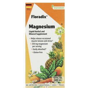 Gaia Herbs, Floradix, добавка с магнием, 500 мл (17 жидк. Унций) купить в Киеве и Украине