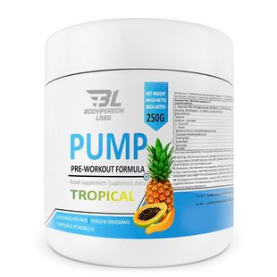 Предтренировочная формула со вкусом тропических фруктов Bodyperson Labs (Pre-Workout Formula) 250 г купить в Киеве и Украине