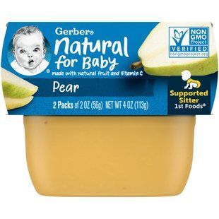 1st Foods, груша, Gerber, 2 шт в упаковці, по 56 г кожна