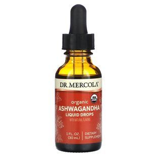 Dr. Mercola, рідкі краплі з органічної ашваганди, 30 мл (1 рідк. унція)