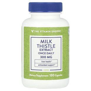 The Vitamin Shoppe, Milk Thistle Extract, Once Daily, 300 mg, 100 Capsules купить в Киеве и Украине