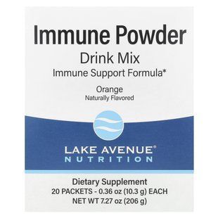 Lake Avenue Nutrition, Порошкова суміш для приготування напою, що зміцнює імунітет, 20&nbsp;пакетиків по 10,3&nbsp;г (0,36&nbsp;унції)