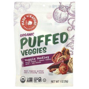 Made in Nature, Organic Puffed Veggies, Veggie Medley, 1 oz (28 g) купить в Киеве и Украине