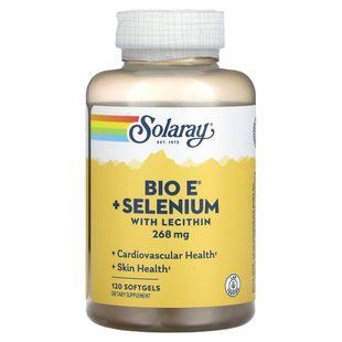 Витамин Е с селеном, Bio E + Selenium, Solaray, 400 МЕ, 120 капсул купить в Киеве и Украине