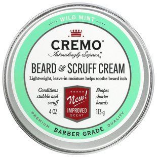 Cremo, Крем для бороди та шкіри голови, дика м'ята, 4 унції (113 г)