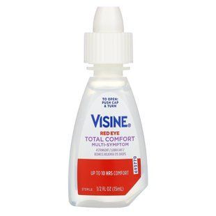 Red Eye Total Comfort, Multi-Symptom Eye Drops, Visine, 15 ml