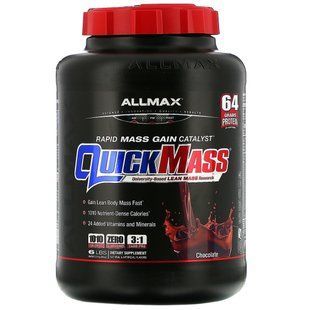 QuickMass, catalyst for rapid mass gain, chocolate, ALLMAX Nutrition, 2.72 kg (6 pounds)