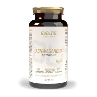 Ashwagandha 375 mg Evolite Nutrition 100 veg caps купить в Киеве и Украине