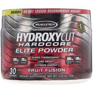 Серия производительности, Hydroxycut Hardcore, элитный порошок, фруктовый фьюжн, Hydroxycut, 72 г купить в Киеве и Украине