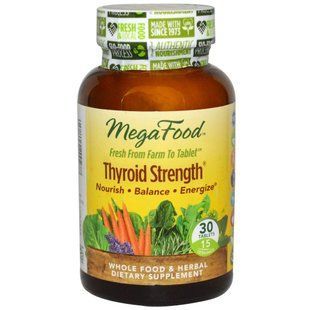 Сила щитовидной железы, Thyroid Strength, MegaFood, 30 таблеток купить в Киеве и Украине